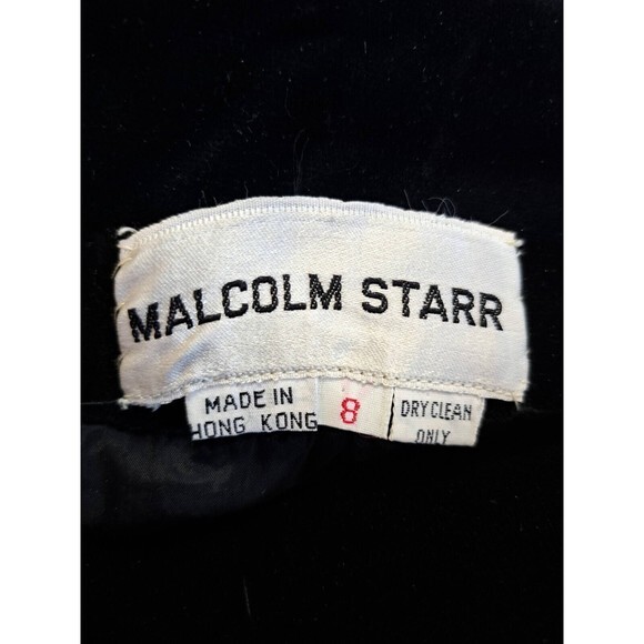 RARE VINTAGE MALCOLM STARR BLACK VELVET MAXI SKIRT SIZE 8 - Picture 3 of 8
